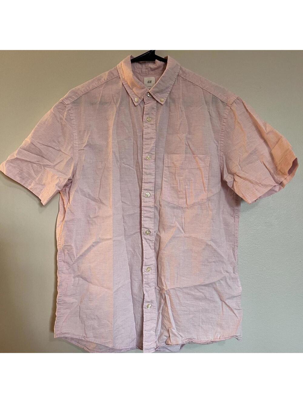 Pink H&M button up dress shirt